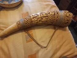 Nagyméretű(45cm) kerámia Lehel kürtje