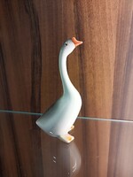 Hollóházi porcelán liba (lúd) figura/ ajàndèk ludnak ne nèzd a fogàt/.