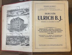 Ulrich B.J. Budapest Árjegyzék 1914