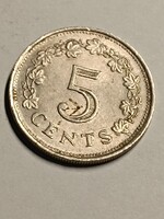 Málta 5 cent 1977