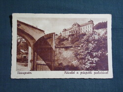 Képeslap,Veszprém,Püspöki palota látkép,részlet,Weinstock Bp. kiadás,1940-
