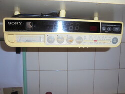 Retro SONY ICF.- C560L konyhai órás rádió + kazettás magnó - szekrény alá szerelhető - nosztalgia ke