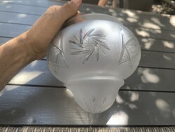 Csillár alsó búra 15 cm befog  , mennyezeti lámpa búra ebédlő csillàr búra alkatrész. Csiszolt minta