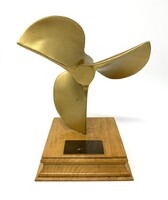 Hajócsavar modell propeller fa talpazaton MMVSZ 1991 S-750 II. díj emléktárgy RZ