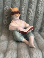 Hollóházi Olvasó fiú / Olvasó gyermek figura