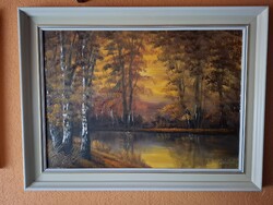 Bánkúti Gertrúd Erdőben (olaj, 50x70)