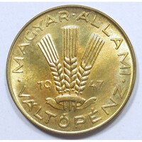 Magyarország,20 fillér 1947 - Citrom ARTEX aUNC+ réz