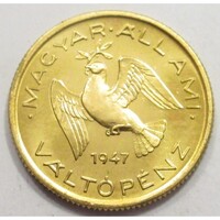Magyarország,10 fillér 1947 - ARTEX rozettás aUNC+ réz