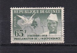1959 Guinea 65 fr Függetlenségének Kikiáltása Pecsételt Bélyeg