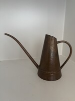 Gyönyörű kézzel kalapált német Art Deco réz locsolókanna