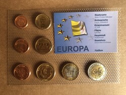 Vatikán - Euro Forgalmi sor 2010 Próba tervezet , 8 darab érme