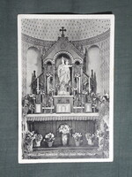 Képeslap,Budapest,Újpesti Jézus Szíve Templom oltár látkép,részlet,Szalézi intézet kiadás,1930-