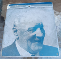 Kádár János-portrét Ábrázoló Fém Nyomdai Cinkkarc Nyomó Lemez /  Klisé - kommunizmus 1 darab
