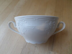Tirschenreuth Bavaria FORTUNA fehér porcelán leveses csésze