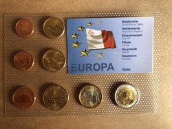 Málta - Malta Euro Forgalmi sor 2006 Próba tervezet , 8 darab érme