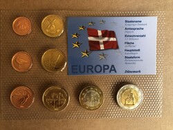Dánia -  Dänemark Euro Forgalmi sor 2006  Próba tervezet , 8 darab érme