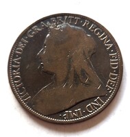 Anglia Viktoria Fejes 1 penny 1896 (D21)