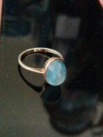 Aquamarine gemstone gold ring