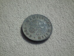 Németország, horogkeresztes birodalmi 1 Pfennig (Reichspfennig), 1942 G