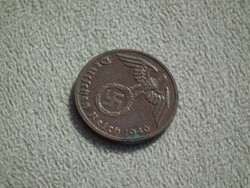 Németország, horogkeresztes birodalmi 1 Pfennig (Reichspfennig), 1940 F