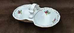 Zsolnay Flower Pattern Porcelain Salt / Spice Shaker with Handle