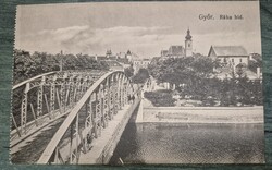 Győr-Moson-Sopron vármegye képeslapjai. Győr, Rába hid. Postatiszta
