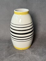Zsolnay Nádor Judit art deco csíkos váza