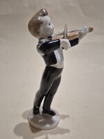 Hollóházi hegedűs zenész figura