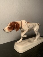 Katzhütte porcelán figura,Vadász kutya