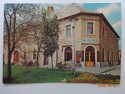 Régi képeslap: Mezőkövesd, matyó népművészeti és háziipar bolt (1974)