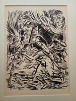 Frans Masereel (1889–1972)  fametszete.A Haláltánc 7