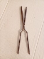 Régi göndörítő hajsütő vas- vintage fodrászkellék, pipere