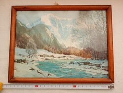 Kép havas hegyek patakkal - 1931 Topolyai búcsúfia