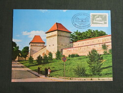 Képeslap,CM,bélyeg,alkalmi bélyegzés,1 db,Románia,Marosvásárhely,Târgu Mureş,vár,1974-