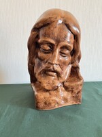 Ritka Ujpál György Jézus büszt kerámia szobor (C0120)