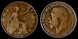 E 0500 Egyesült Királyság (Anglia) 1 Penny - V. György 1920