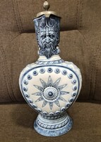 Pirkenhammer Faun-headed Jug with Tin Lid