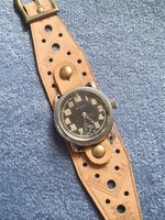 1930-as évekbeli svájci Helvetia pilóta/katonai karóra korai német légierő Luftwaffe gyűjtői darab