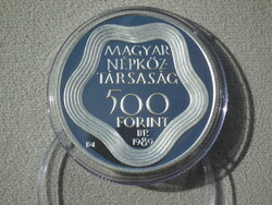 1989 XXV. Nyári Olimpiai Játékok - 1992 Barcelona ezüst 500 Forint PROOF (tükörveret) emlékérme