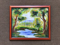 Barby Erdei Detail, Oil Painting, Artist's Signature