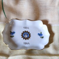 Herendi porcelán emléktálka (11 cm) – Veszprémi egyetem (1954–1964)