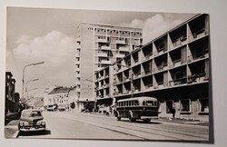 Képeslap, Miskolc "Bajcsy-Zsilinszkij út" régi részlet 1963 (A)