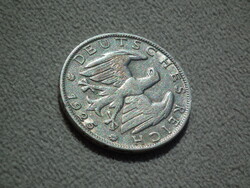 Németország, weimari ezüst 1 Márka (1 Reichsmark), 1925 D