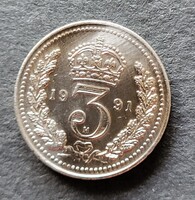Anglia Wales 3 pence  Pentref Llechwedd Village (R7)