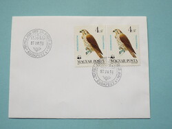 FDC (C7) - 1983. Madarak X. - Védett ragadozó madarak - Hiányos!!!