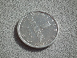 Németország, weimari ezüst 1 Márka (1 Mark), 1924 G