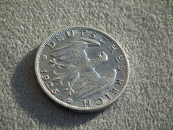 Németország, weimari ezüst 1 Márka (1 Reichsmark), 1925 F