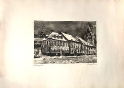 Bordás Ferenc (1911-1982): Bécsi kapu tér. Rézkarc.