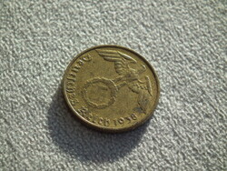 Németország, horogkeresztes birodalmi 5 Pfennig (Reichspfennig), 1938 E