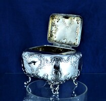 STUNNING ANTIQUE SILVER SUGAR BOX, VIENNA, CIRCA 1880!!!